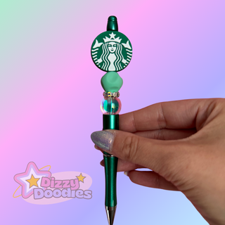 Coffee Siren | Beaded Focal Pen