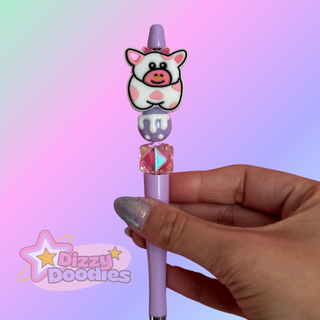 Moo Moo Meadows | Beaded Focal Pen