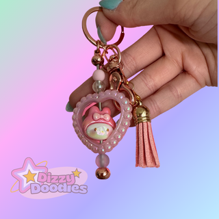 HK Bunny Friend | Beaded Keychain