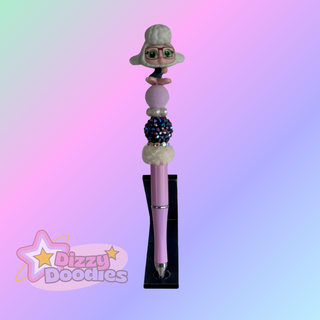 Fluffy Assistant | Beaded Figure Pen